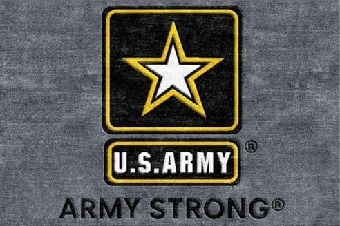 US Army Soldier For Life Logo Rug